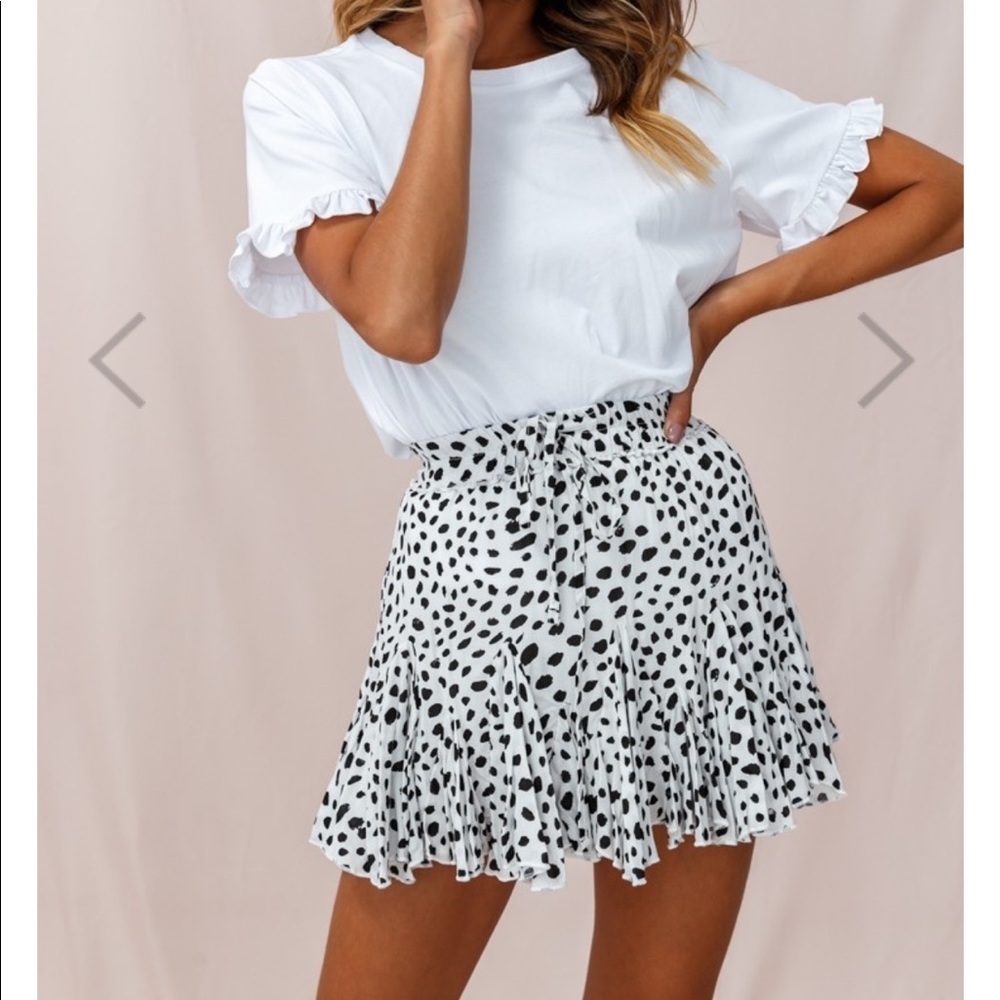 NWT Selfie Leslie Robyn Flounce Mini Skirt